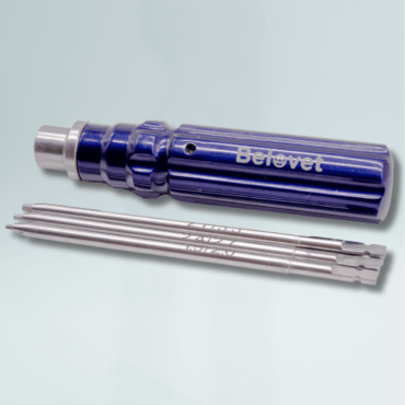 HEXAGONAL SCREWDRIVER WITH INTERCHANGEABLE BITS